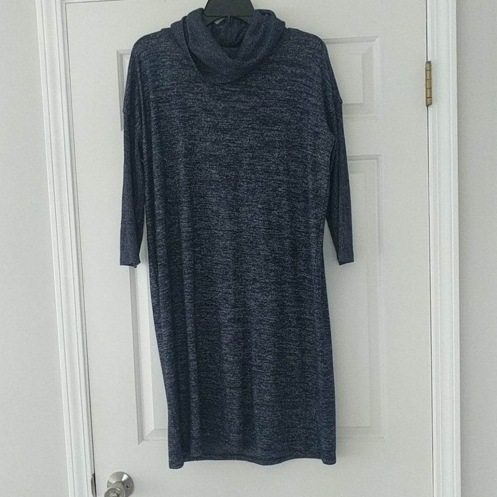 Gap blue knit cowl neck dress